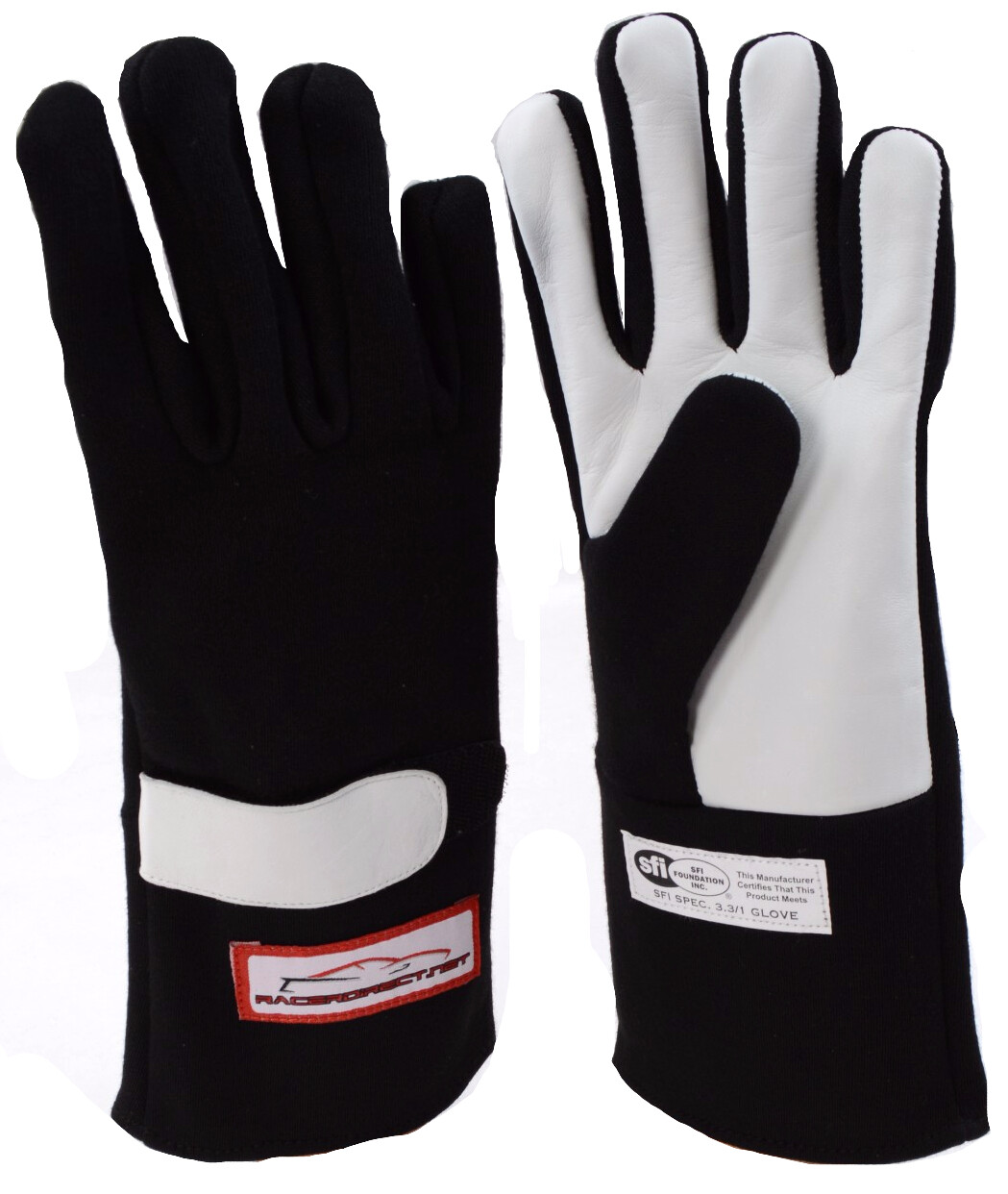 SFI 3.3/1 RACING GLOVES NOMEX SINGLE LAYER DRIVING GLOVES BLACK LARGE SCCA