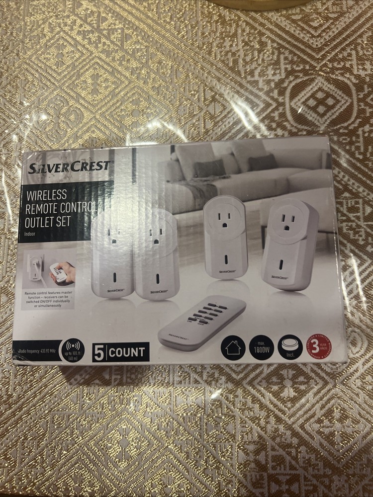 SilverCrest Indoor Wireless Socket Set - Up To 40m Range / 5 Piece Set