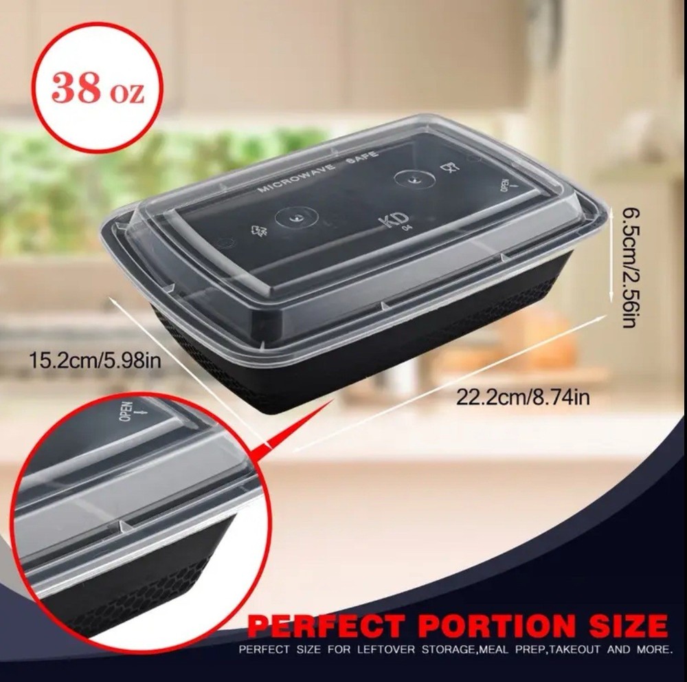 Meal Prep Containers - 50 Pcs Stackable And Leakproof Food Storage Container