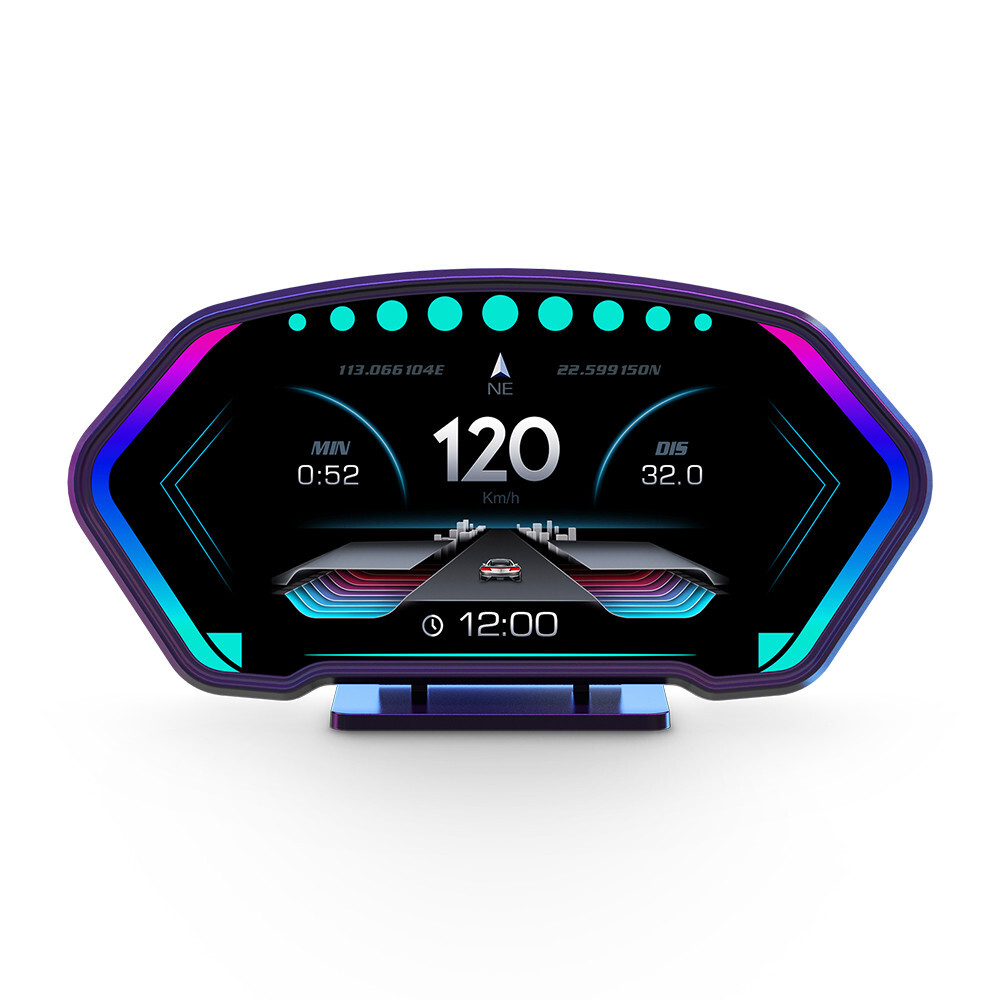 Car Head Up Display OBD GPS Gauge Multi-Function Dashboard Digital Speedometer