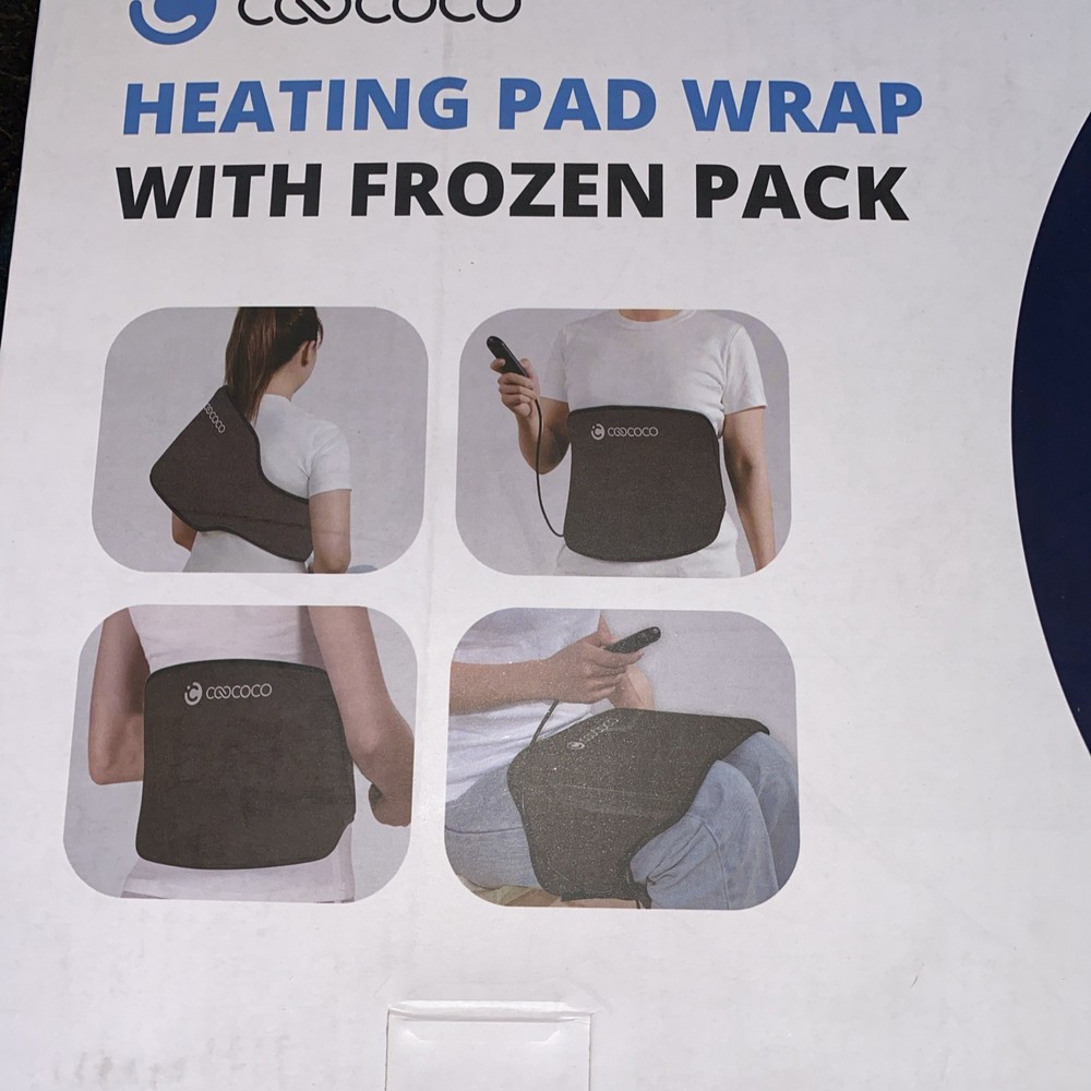 CooCoCo Portable Cordless Heating Pad W 2 Ice Packs!!