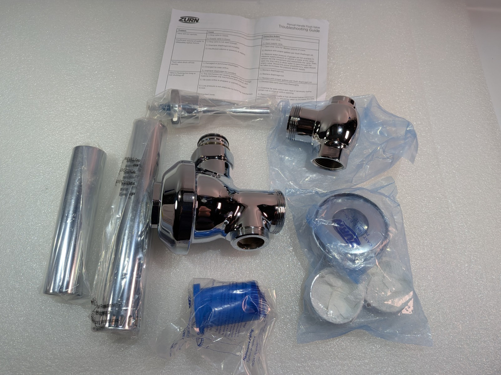 Zurn Z6000AV-HET AquaVantage Exposed Closet Flush Valve 1.28 GPF Chrome