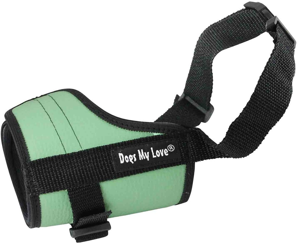 Adjustable Nylon Dog Muzzle 6 Sizes Green