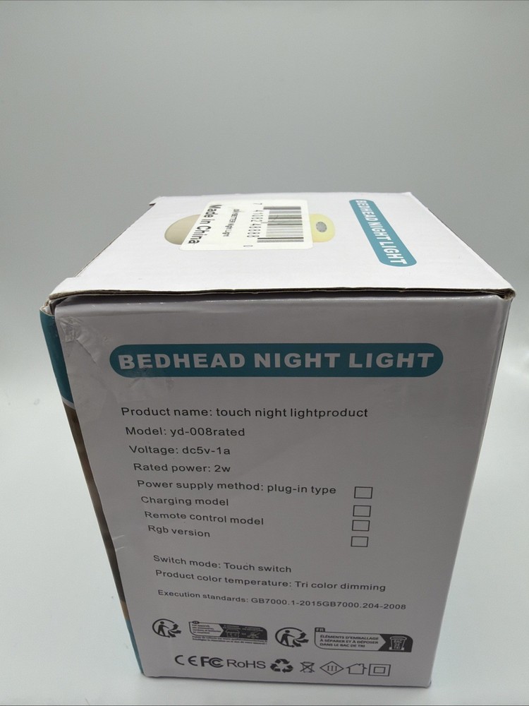 BEDHEAD Night Light LED Bedside Desk Table Lamp Dimmable USB Rechargeable