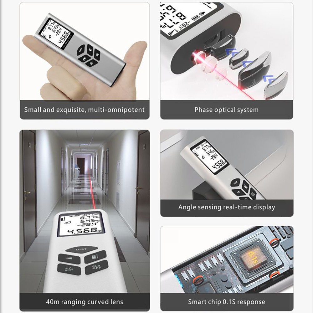 Handheld 40m Laser Distance Meter Tool Sensor Decoration Laser Rangefinder