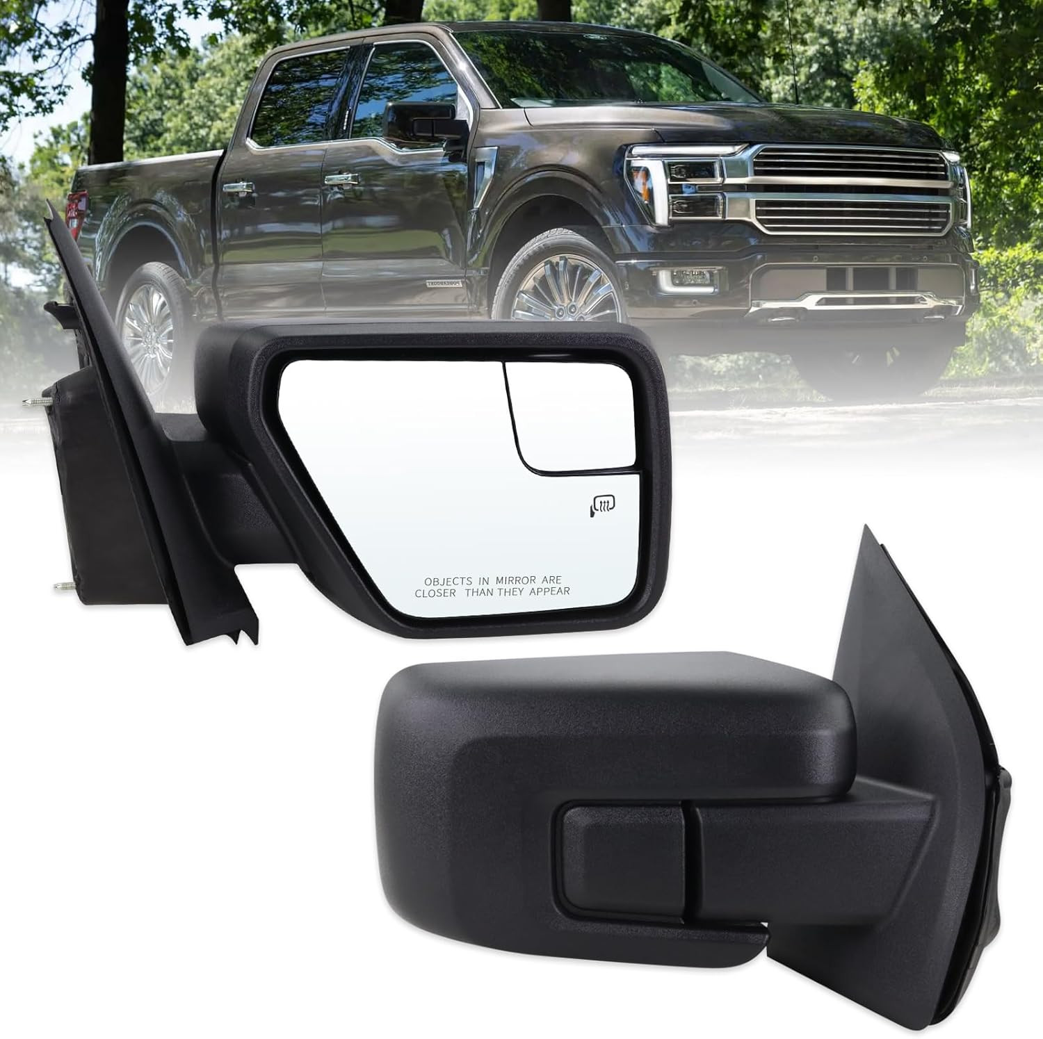 Right Passenger Side Door Mirror Compatible with 2021 2022 2023 2024 2025 Ford F