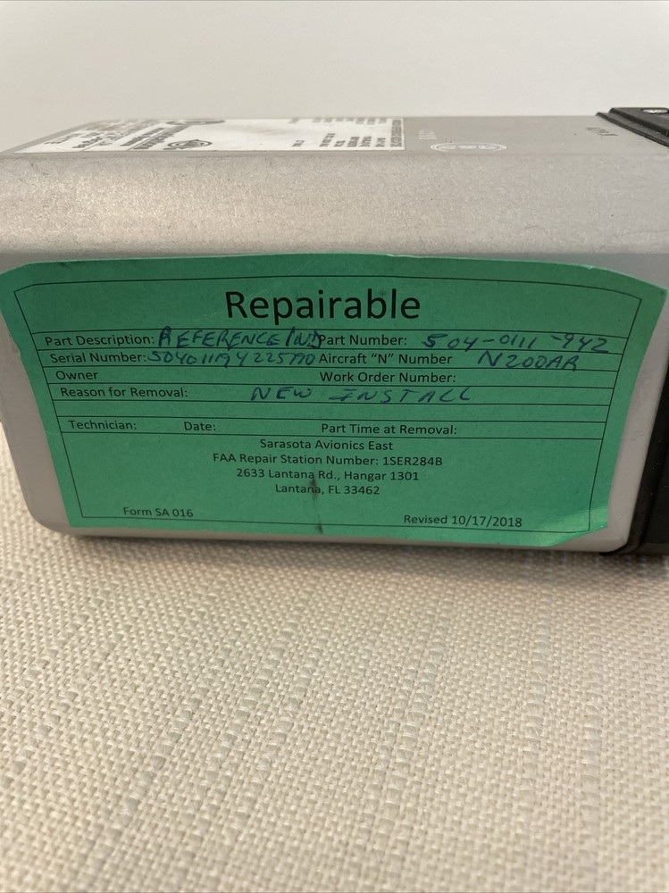 L3 Avionics Horizon Reference Indicator 28V P/N: 504-0111-942