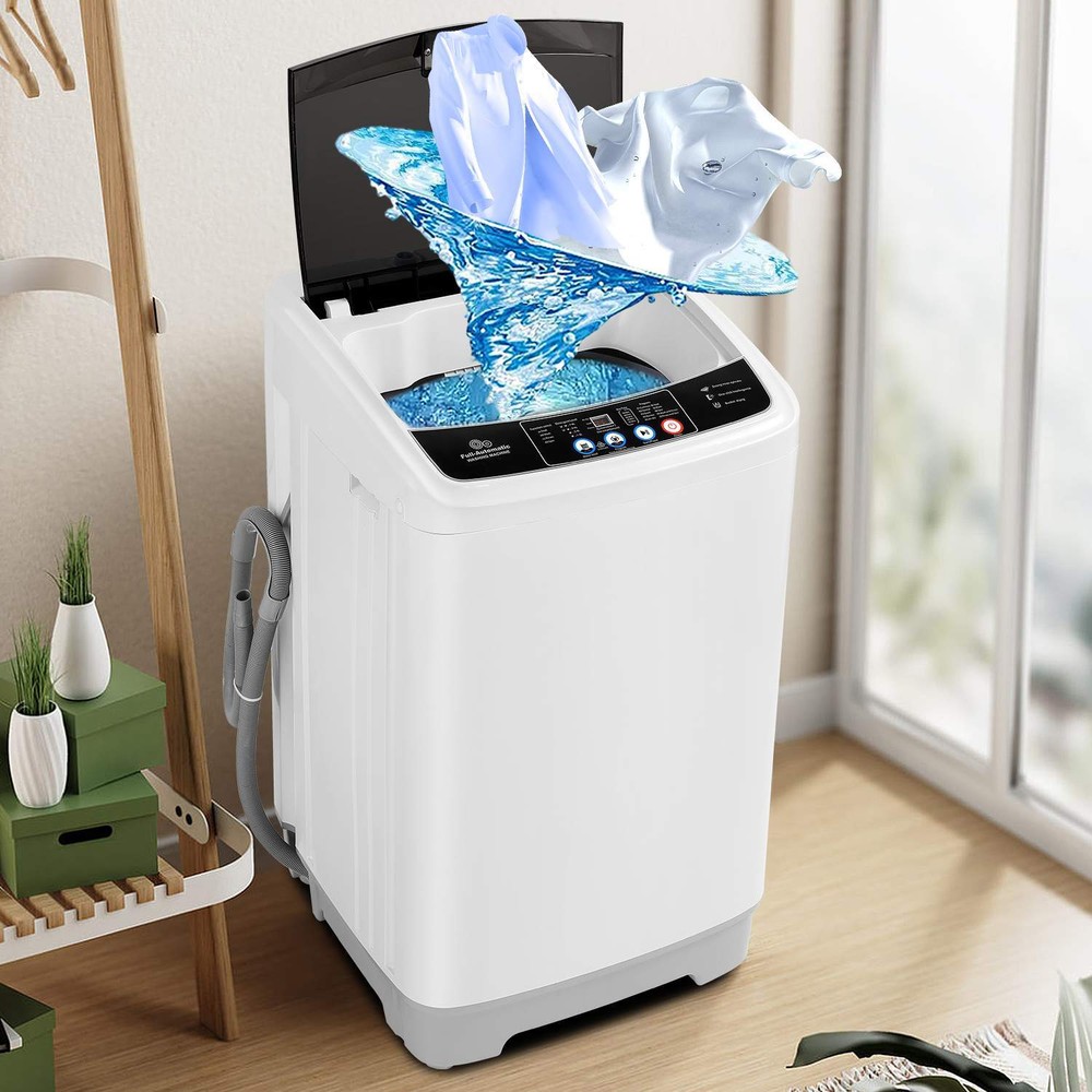 Washing Machine Full-Automatic Portable Washer Combo with Drain Pump 10 Programs