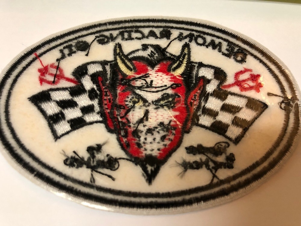 DEMON OIL PATCH CLOTH IRON ON /SEW ON Quality Embroidered Patch
