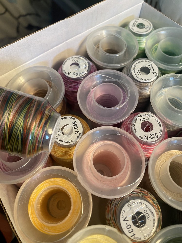 NEW Brothread Embroidery Machine Thread Kit 50 Colors Spools 500M Each