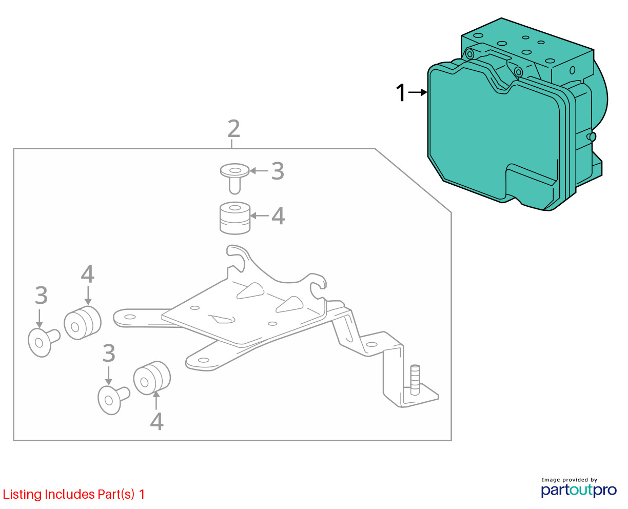 Anti-Lock Brake Part Actuator And Pump Assembly Fits 18-23 TACOMA 2114431