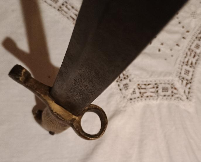 1860s Civil War Bayonet with Brass Handle Used Antique