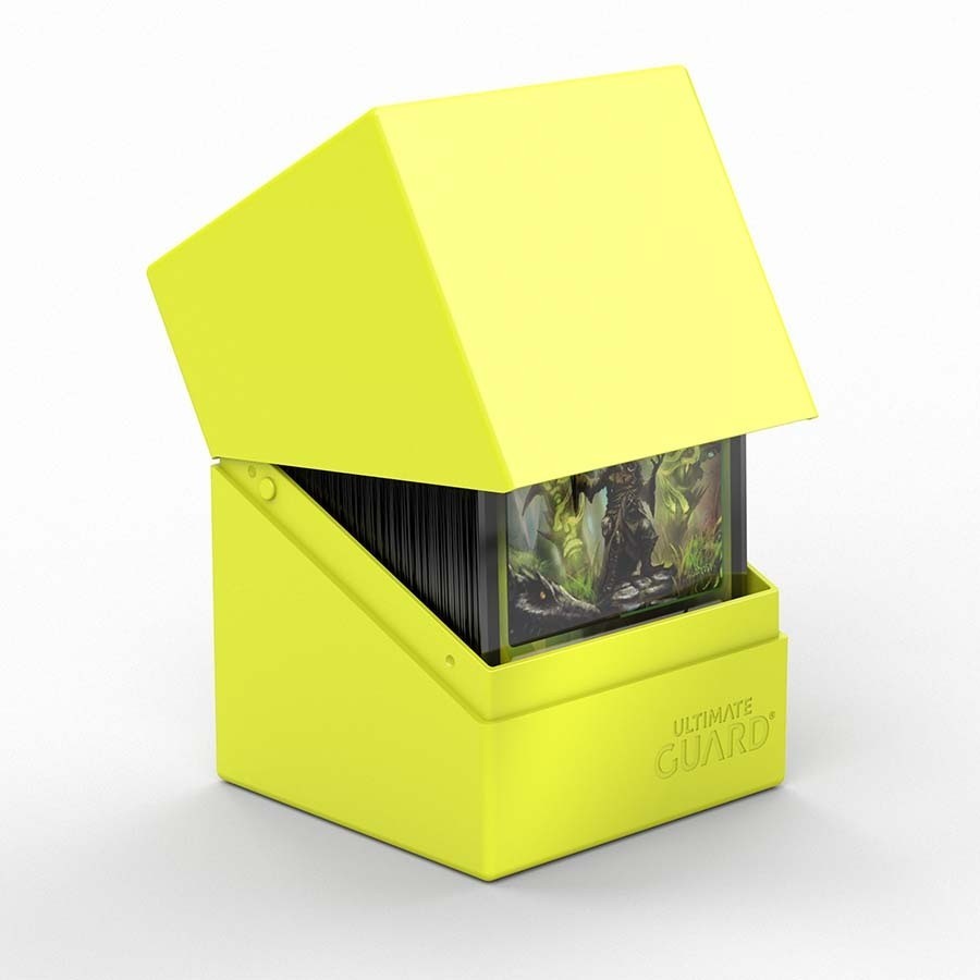 1 Ultimate Guard Solid Neon Yellow Boulder 100+ Deck Box