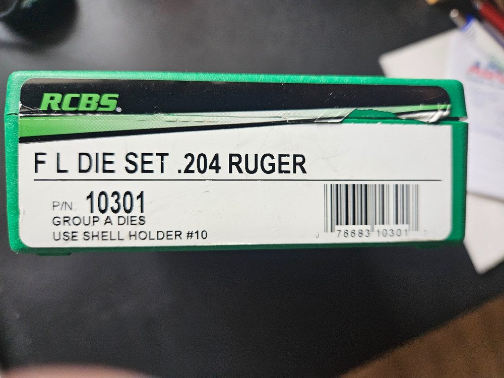 RCBS 10301 Full Length Die Set 204 Ruger