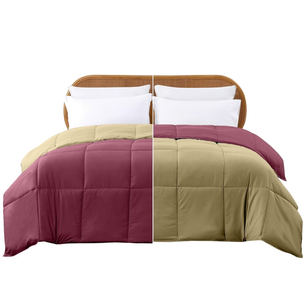 Modern Threads Down Alternative Reversible Comforter Red/Beige Twin