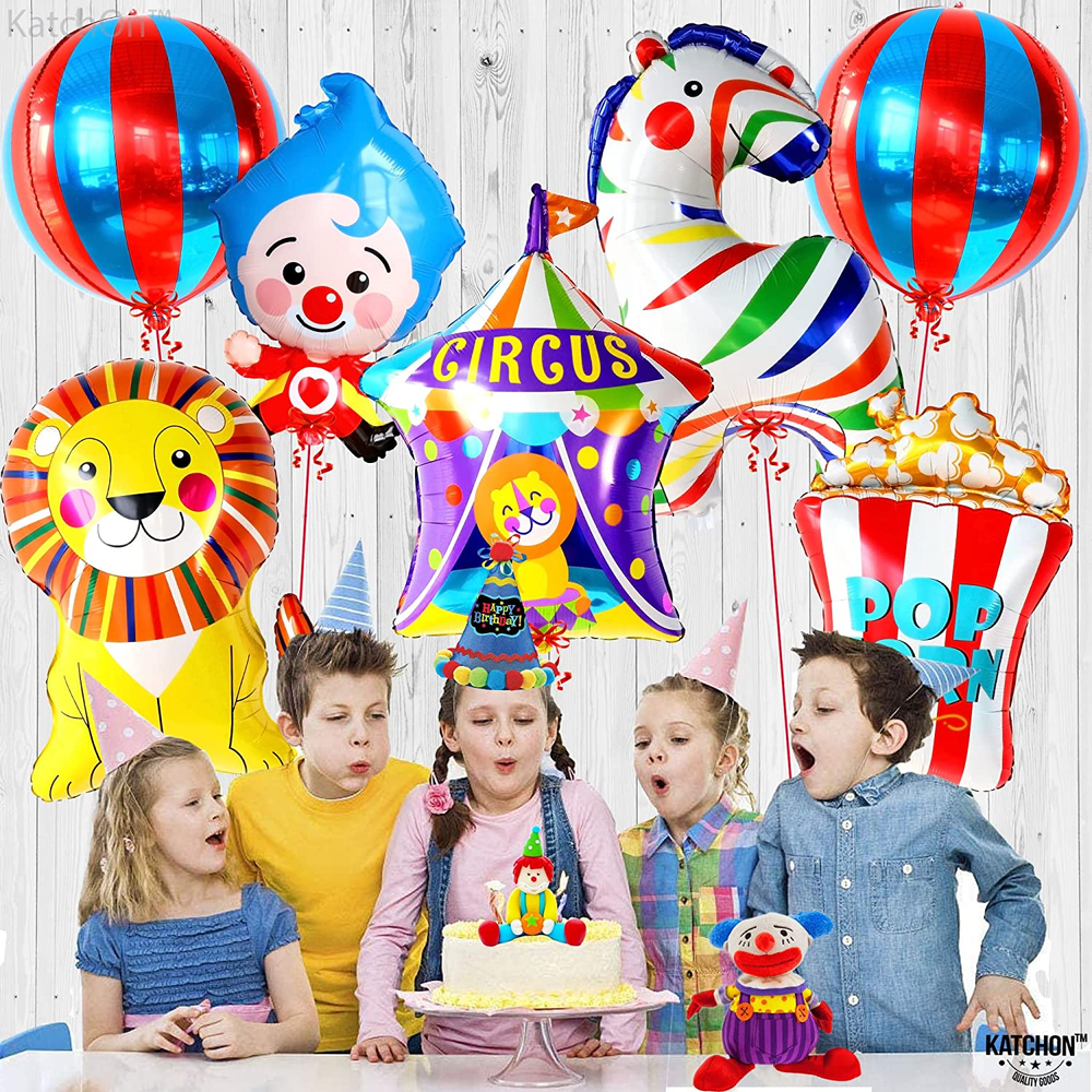 Circus Balloons for Carnival Theme Party Decorations, 7 Count, Perfect for