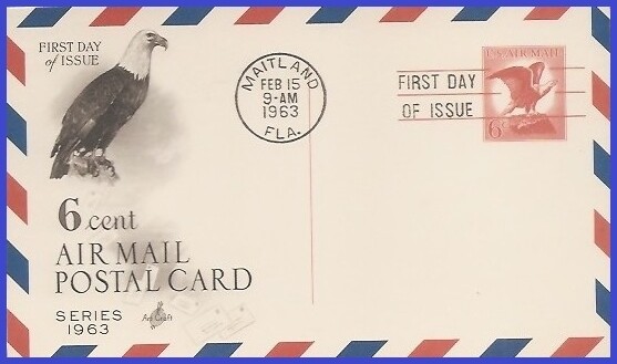 USA4 #UXC4 U/A ARTCRAFT FDC   Bald Eagle