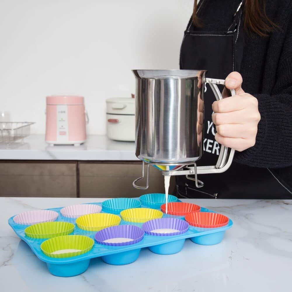 Stainless Steel Kitchen Flour Tool Mix Funnel Dispenser