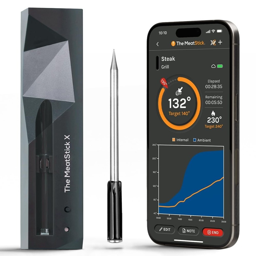 Durable Waterproof Smart Meat Probe for Grilling and Smoking - App-Controlled