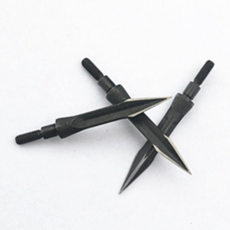 12Pcs Triangular Willow Leaf Blade Hunting Broadheads Archery Arrow Tips