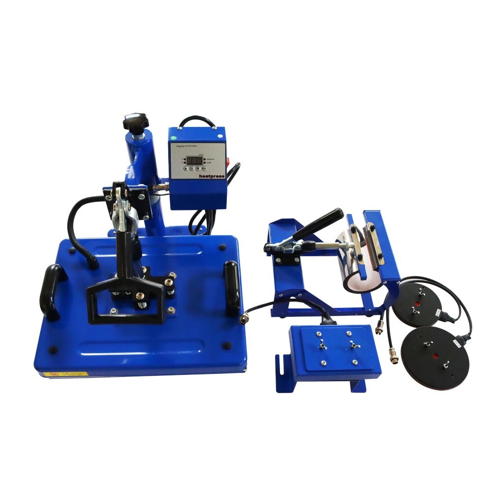 5in1 Heat Press Machine Mug Cap Hat T-shirt Heat Press Transfer Multfunction110V