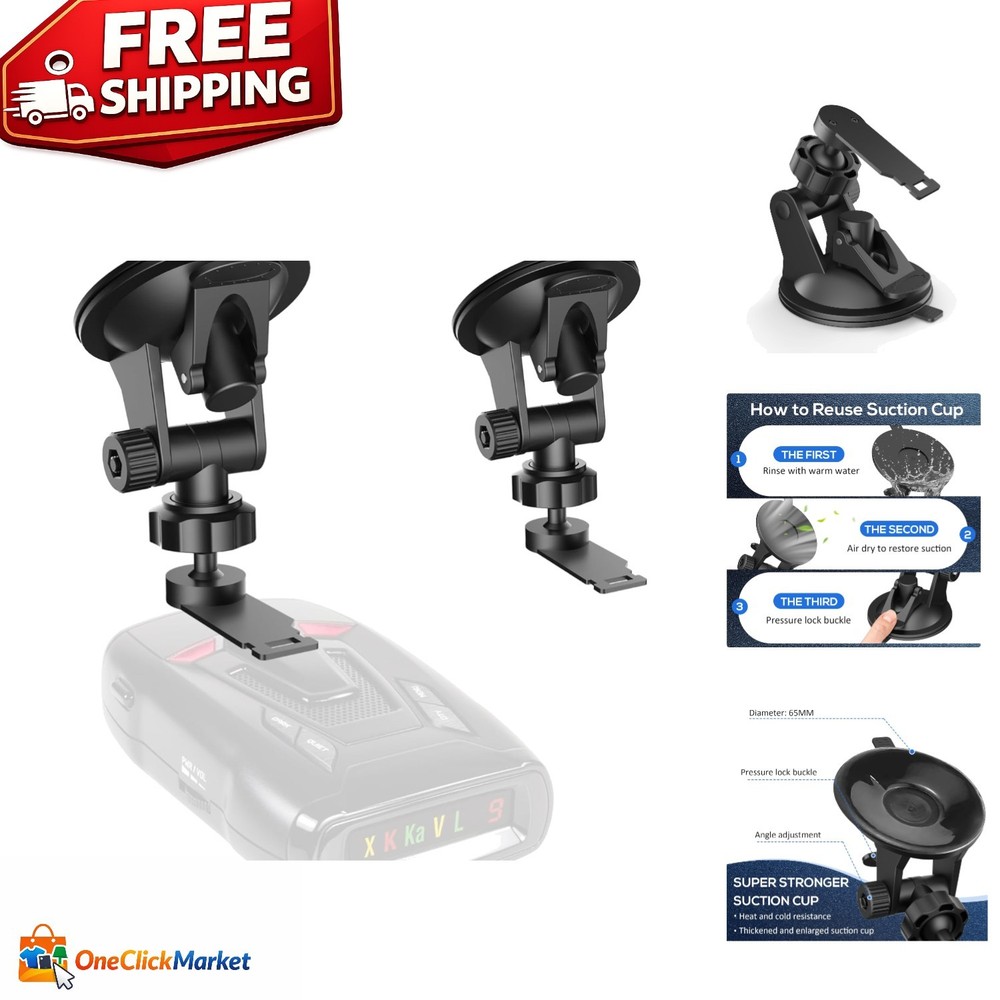 Super Radar Detector Mount: Adjustable Dashboard Suction Cup for Whistler Models