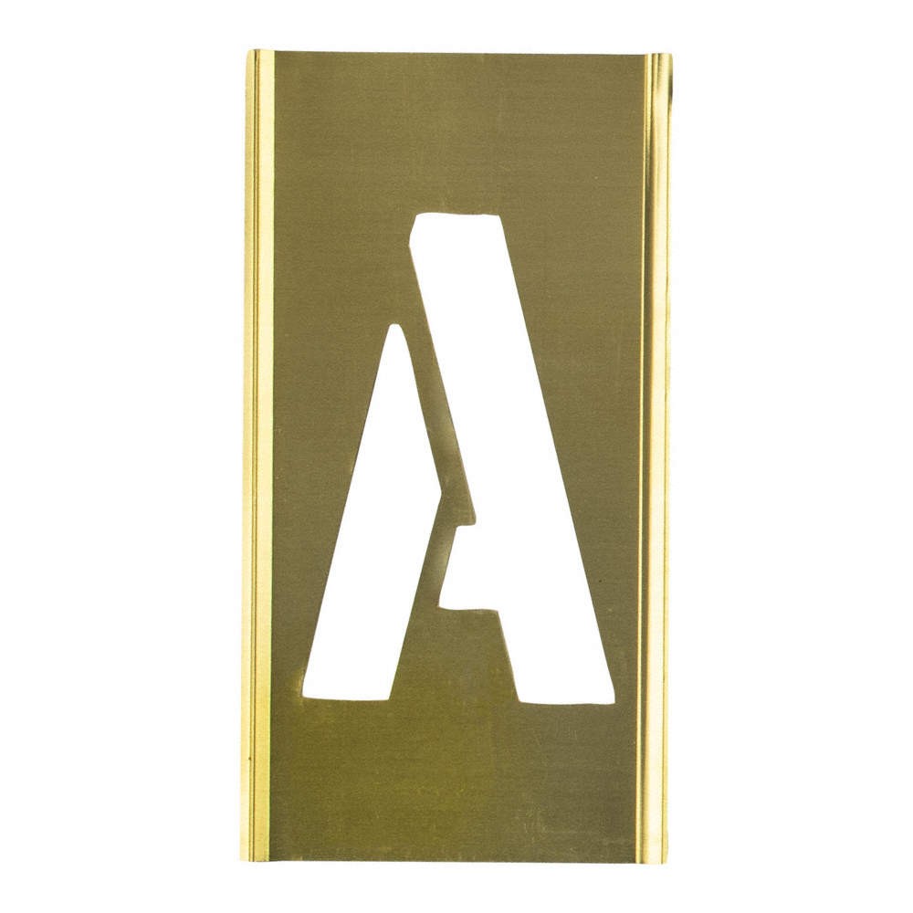 C.H. HANSON Stencil Sort-1 In. Brass Gothic A 900H16