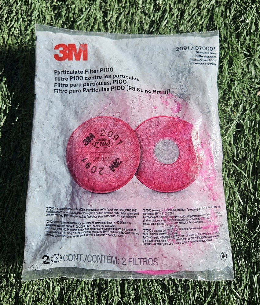 Genuine 3M Particulate Filter 2097, P100, 2 Per Package, Expires 06 2024