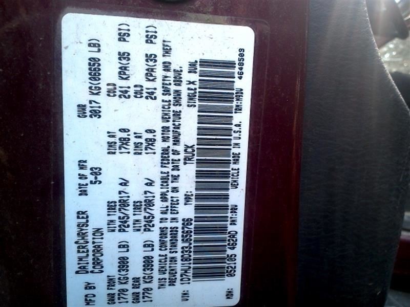 Transmission Module Fits 03 Dodge 1500 Pickup 160556