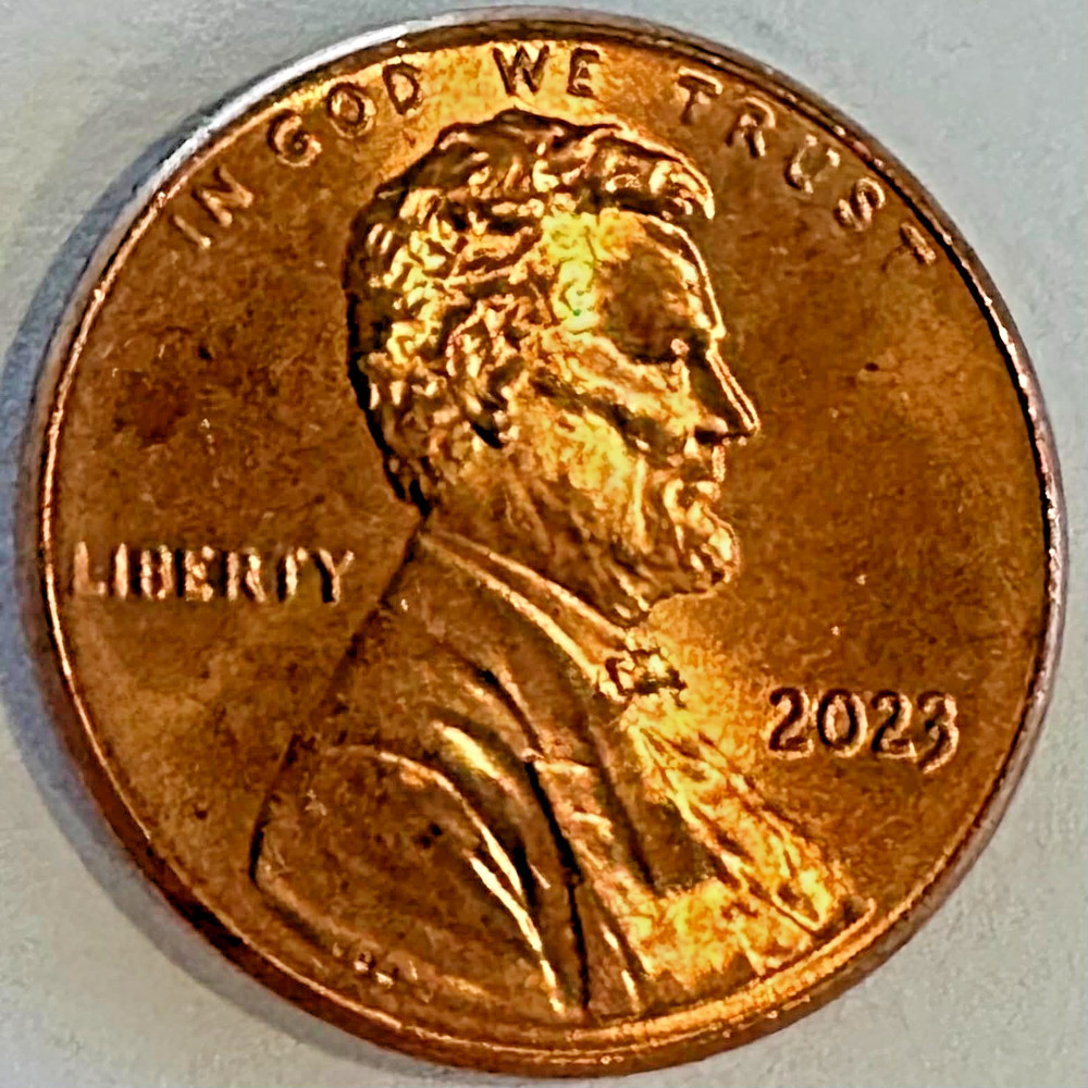 MINT ERROR - 2023-P "EXTRA V" LINCOLN SHIELD CENT (NICE COIN) (RED, HIGH GRADE)