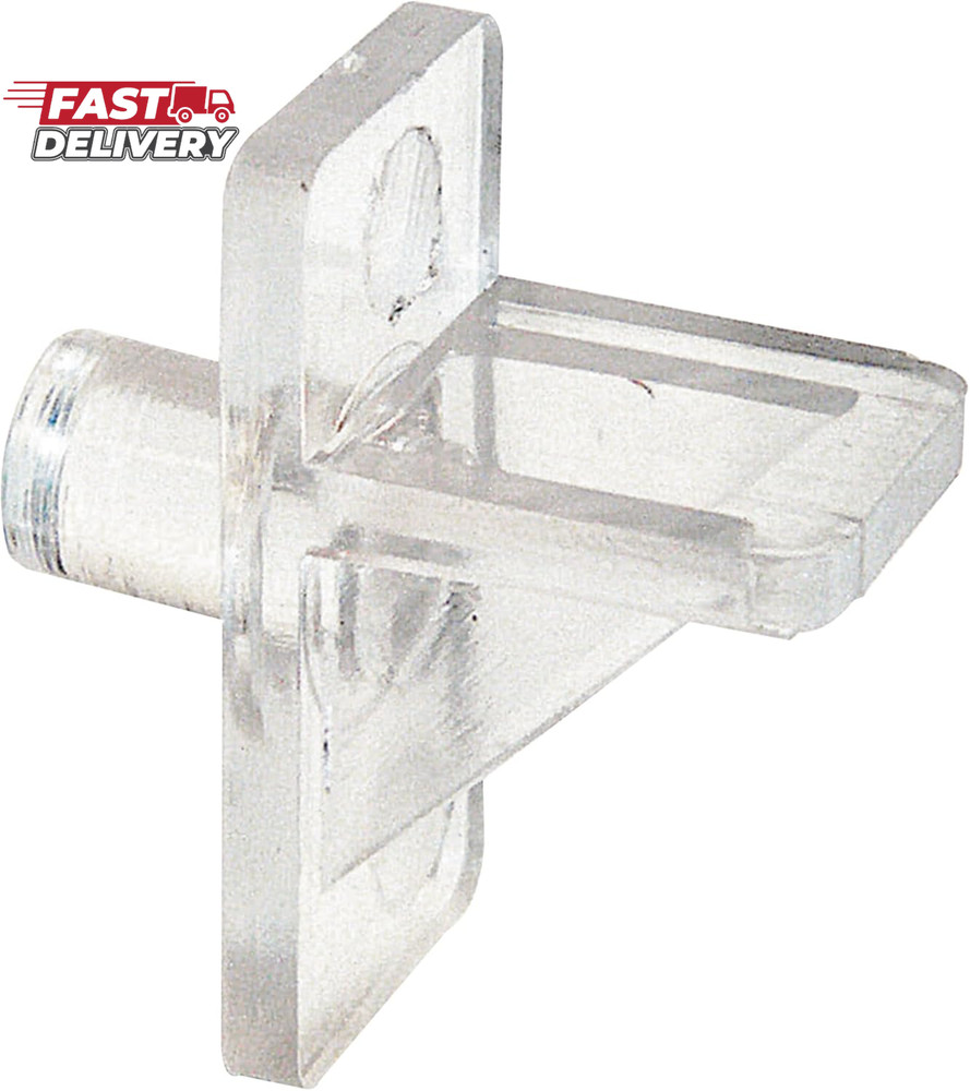 Prime-Line U 10136 1/4 In., Clear Plastic, Shelf Support Peg (8 Pack)