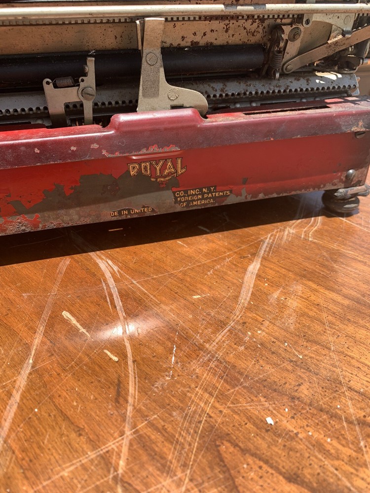 Antique Royal Red Typewriter Portable