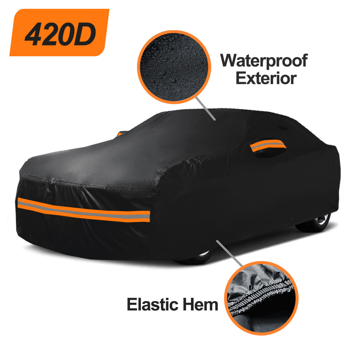 420D CUSTOM FIT Ford Mustang GT Car Cover Outdoor 100% Waterproof All Weather