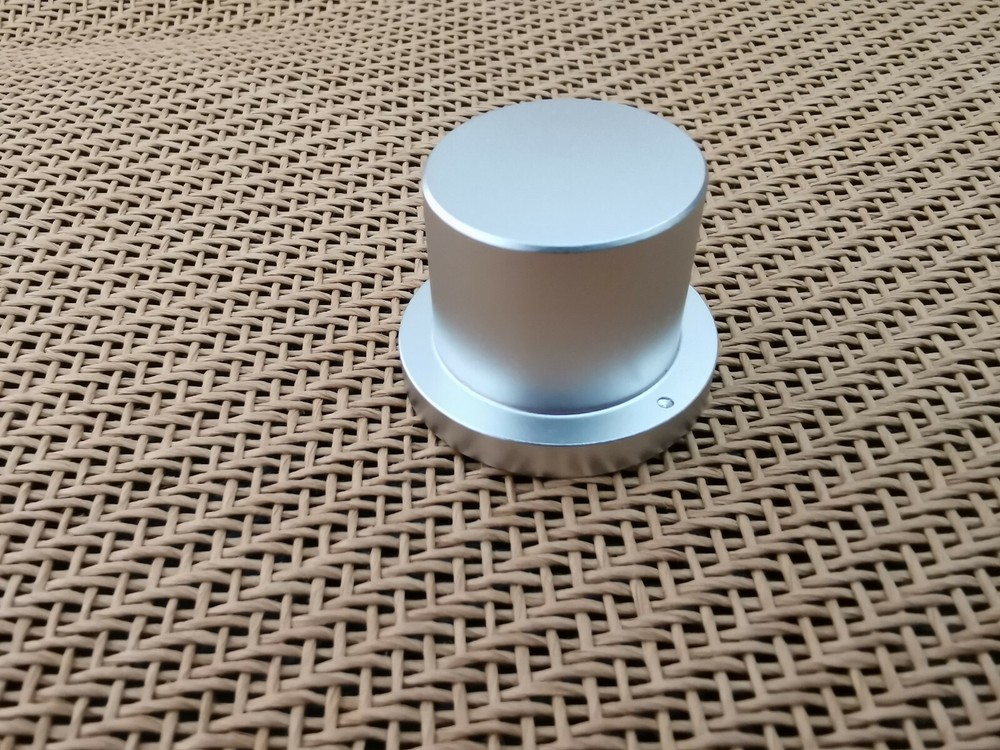 34mmx26x25 H Solid Aluminum CD Player Amplifier Volume Rotary 1/4" Silver Knob