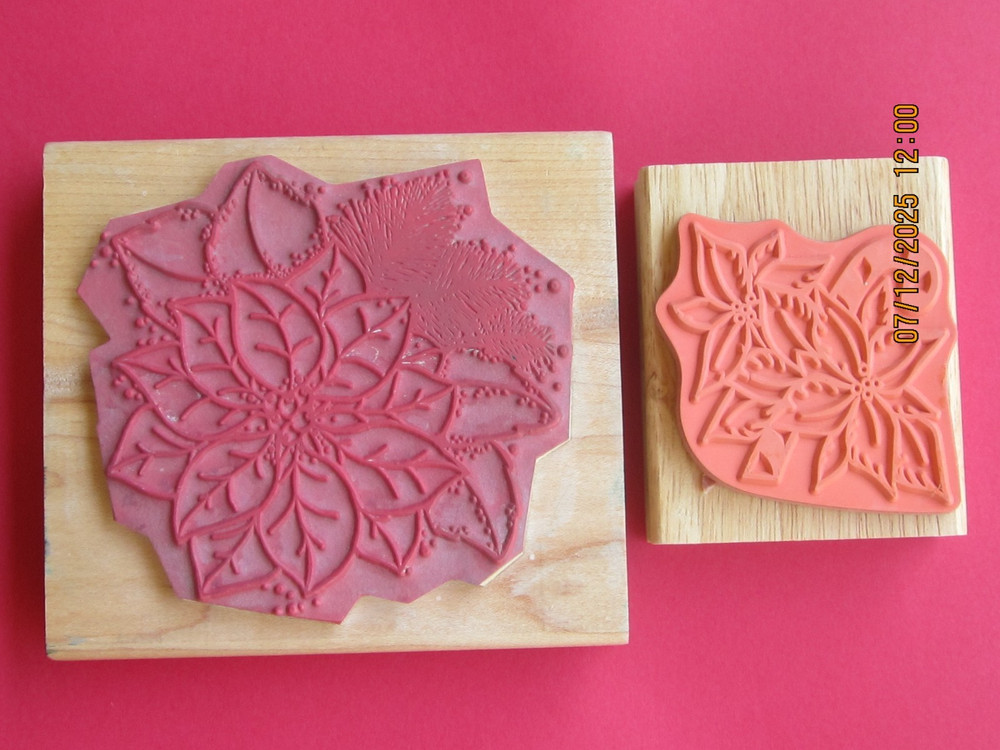 Pointsettia Rubber Stamp DOTS