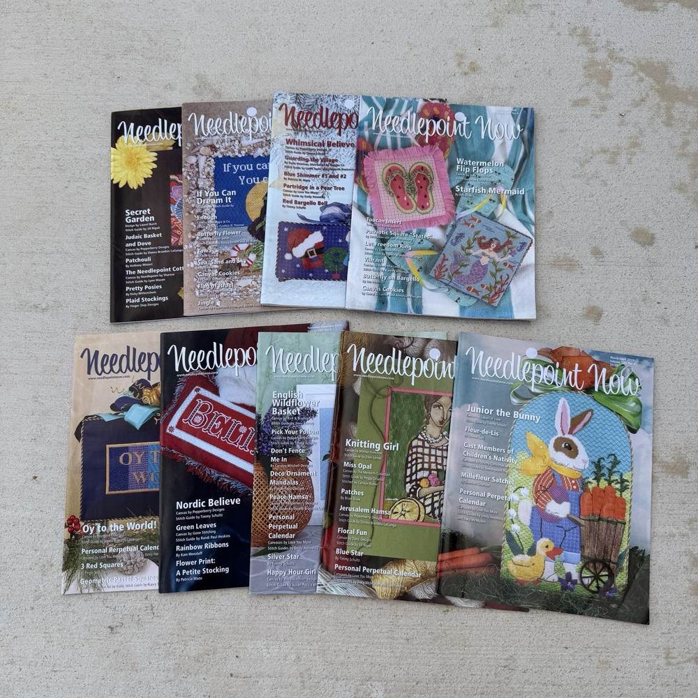 NEEDLEPOINT NOW MAGAZINES (2019-2020) 9 Issues Total