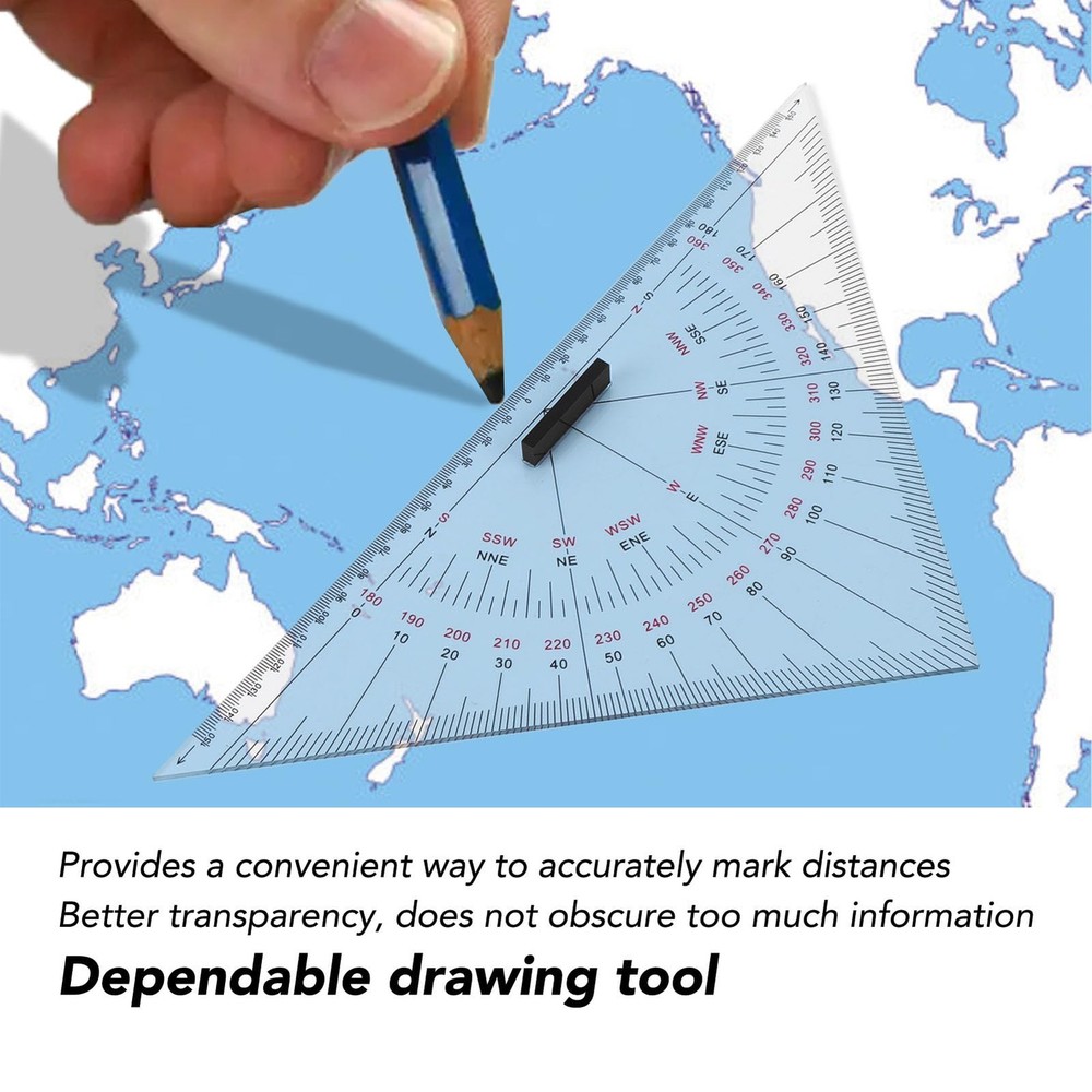 2pcs Chart Drawing Triangle Ruler, 11.81in Course Positioning #611