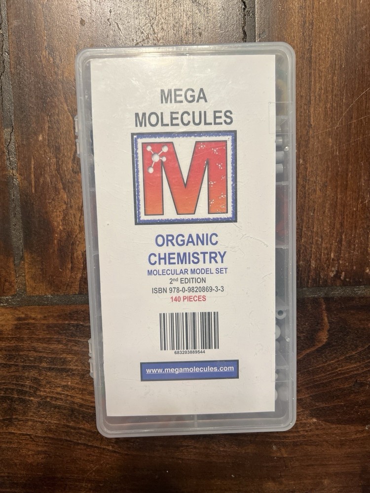 MEGA MOLECULES Organic Chemistry Molecular Model Set 2nd Edition 140 Pieces