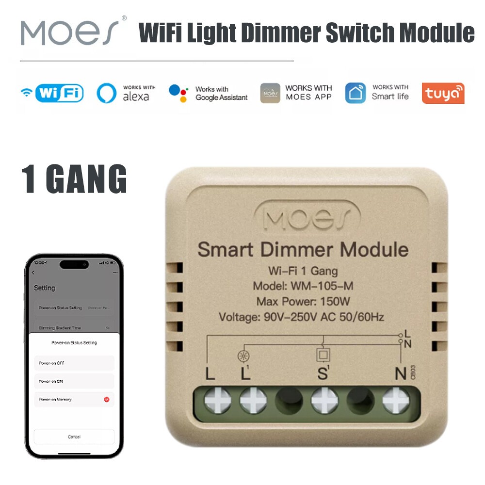 1-20X WiFi Smart Wall Light Dimmer Switch Module 3Way Alexa Google APP Timer