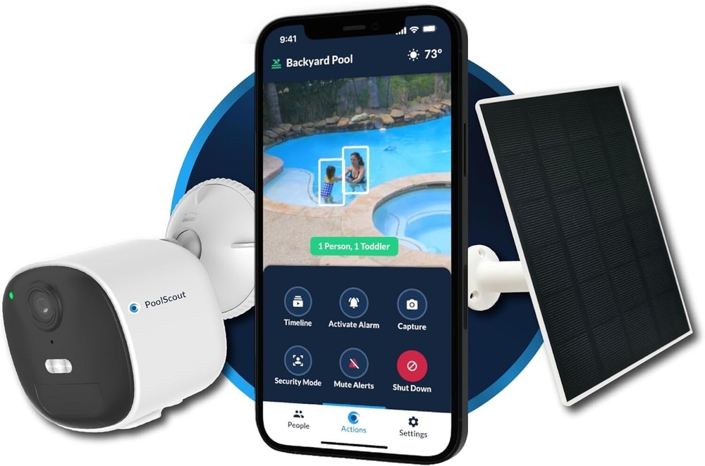 PoolScout Wireless | Battery & Solar Kit - Pool Security Alarm System, Open box