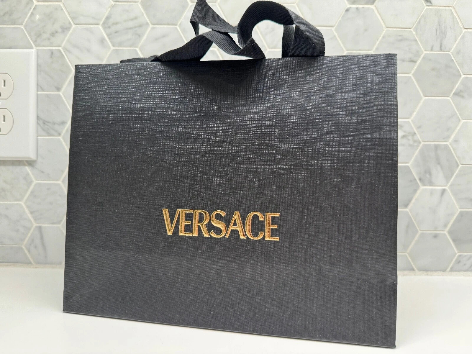 Versace Shopping Bag & Gift Box Black/Gold - Small, Medium, Large - Choose Size