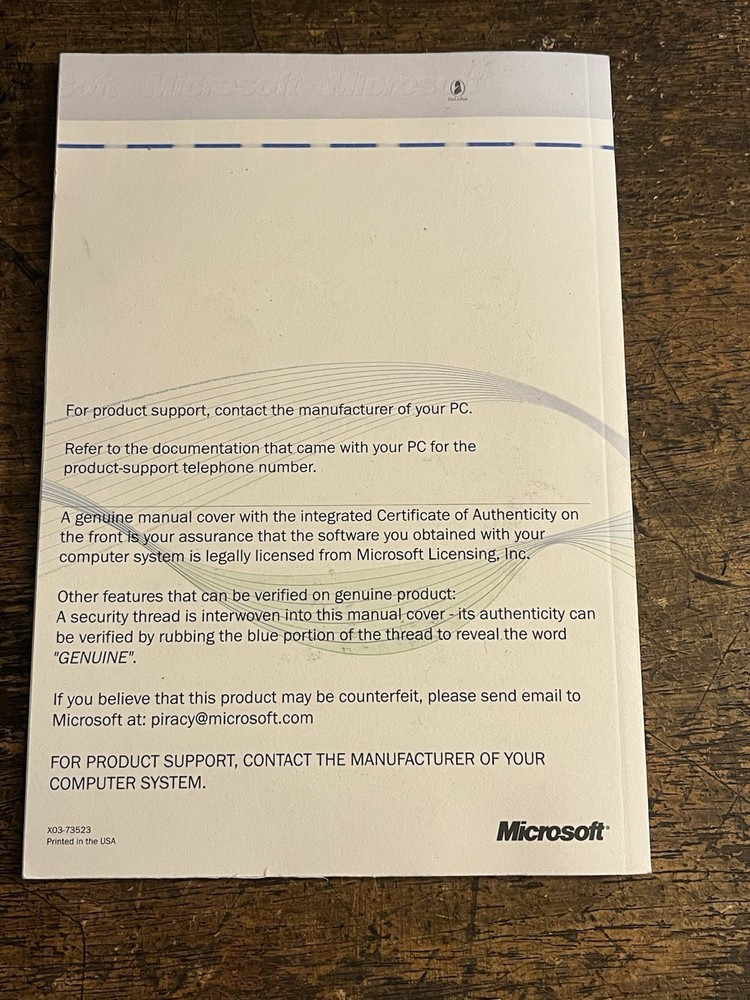 MICROSOFT WINDOWS 98 Cd with Manual-Key maybe used. Please read
