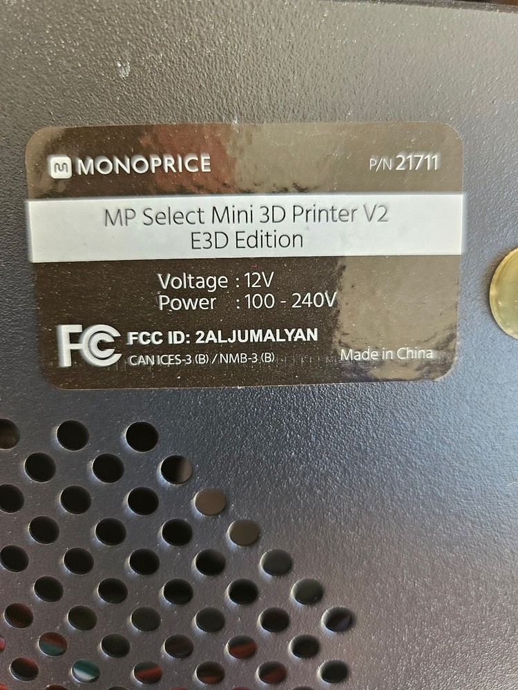 Monoprice 21711 Select Mini 3D Printer V2 - Black