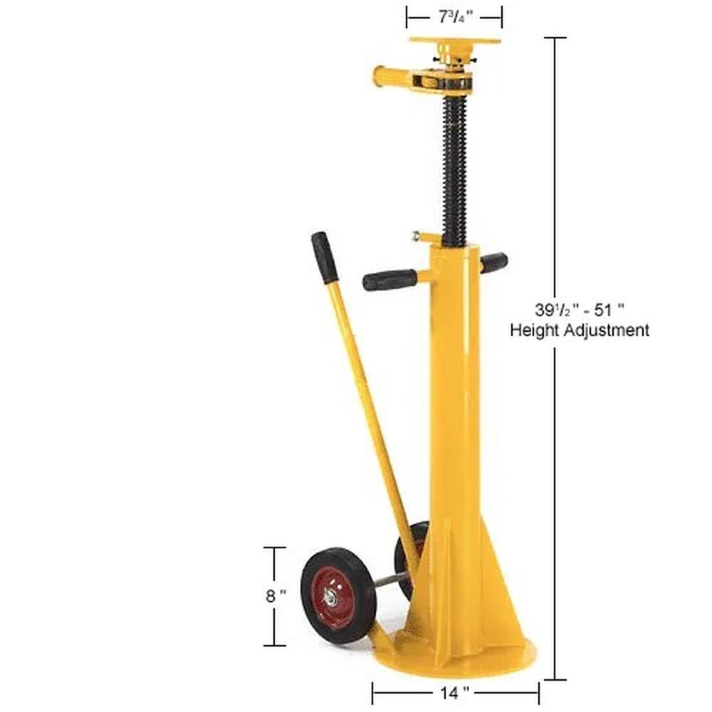 Standard Duty Trailer Stabilizing Jack Stand, 100,000 Lb Static Capacity