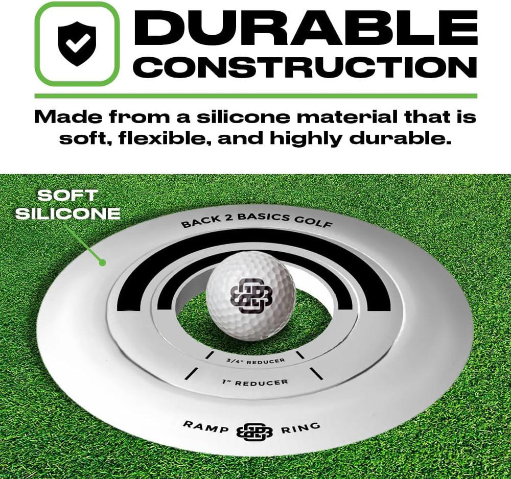 BACK 2 BASICS Golf Putting Rings 3-Piece Set, Golf Tool for Putting Practice Ind
