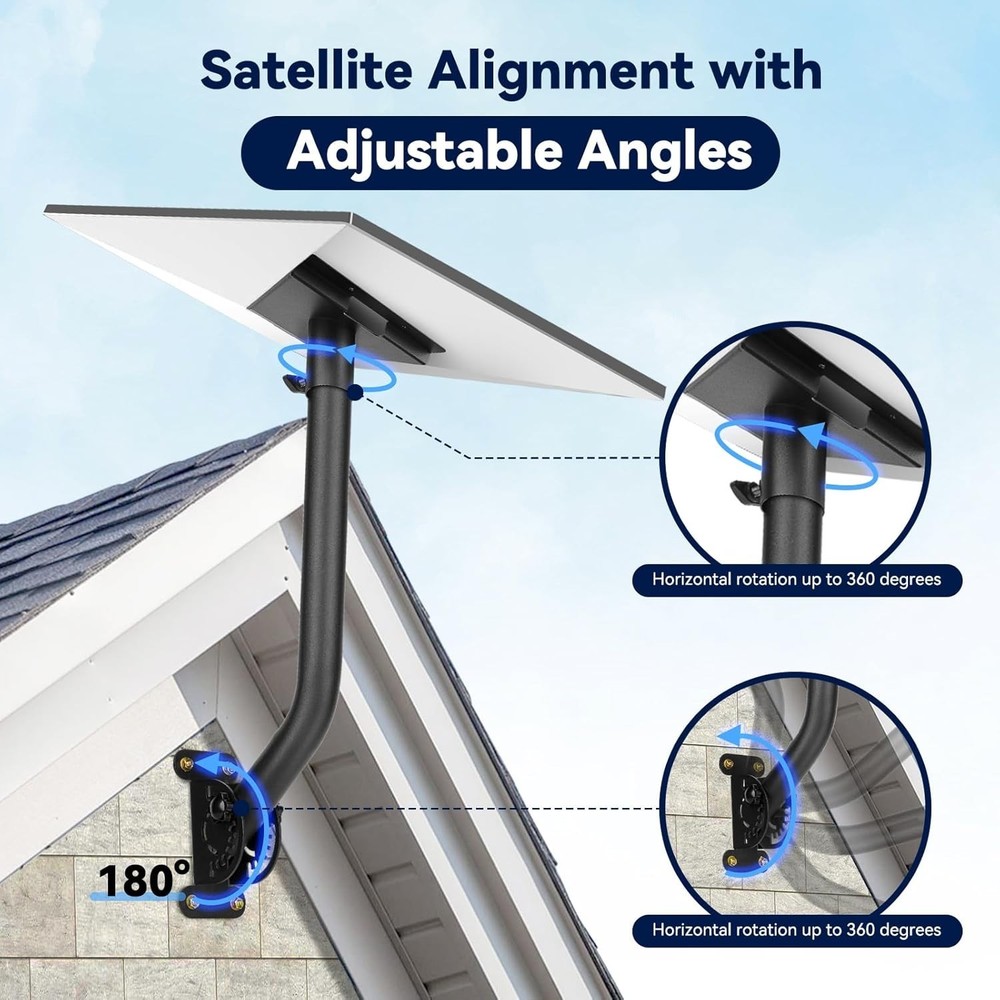 Starlink Mount,Adjustable Starlink Wall Mount Gen 3 with Telescoping Support A..