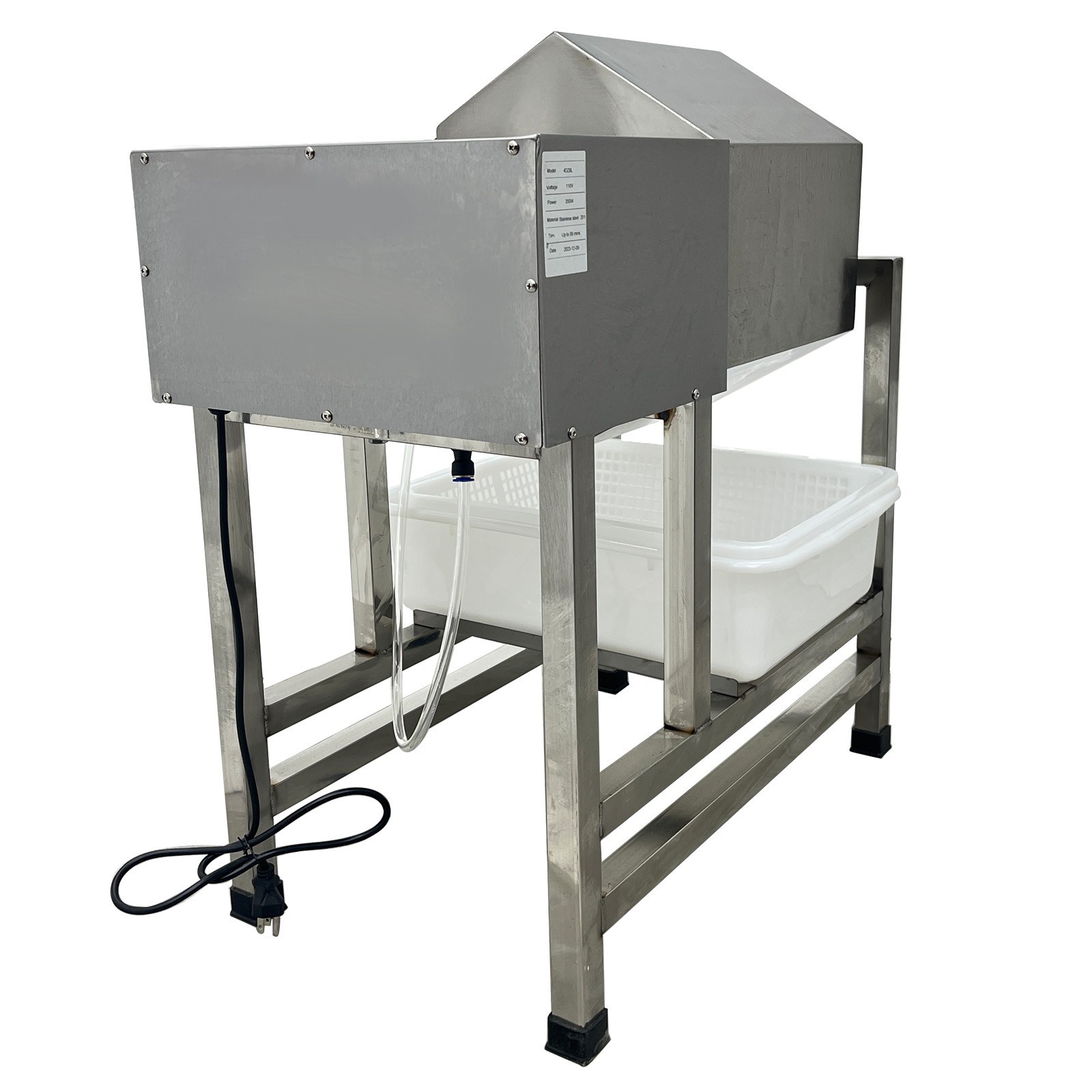 45L Vacuum Tumbler Machine Hexagon Drum 110V Meat Marinator Beef/Chicken/Wings