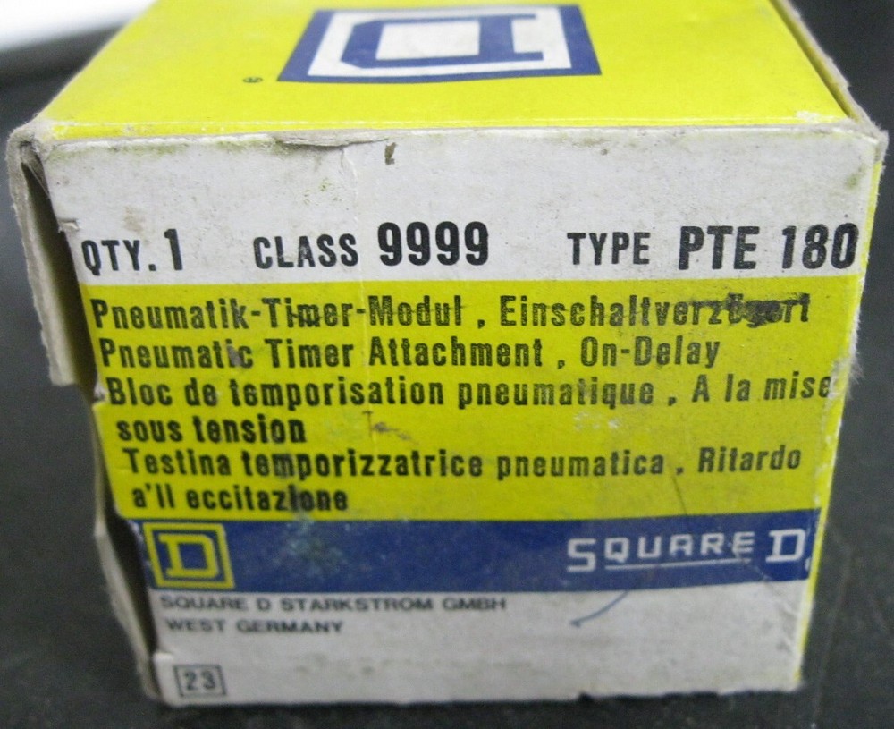 Square D 9999 PTE 180 Pneumatic Timer Attachment