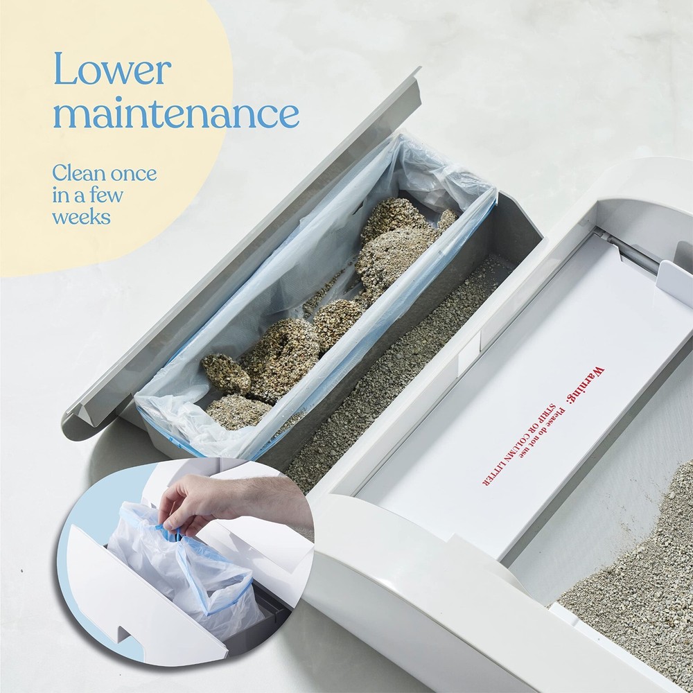 Automatic Self-Cleaning Cat Litter Box Deodoriser Battery Backup