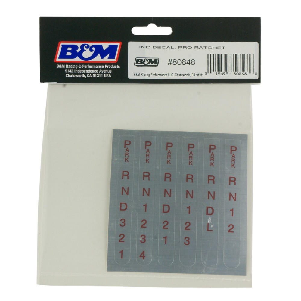 B&M 80848 Automatic Transmission Shift Indicator Window or Decal Reverse Pattern